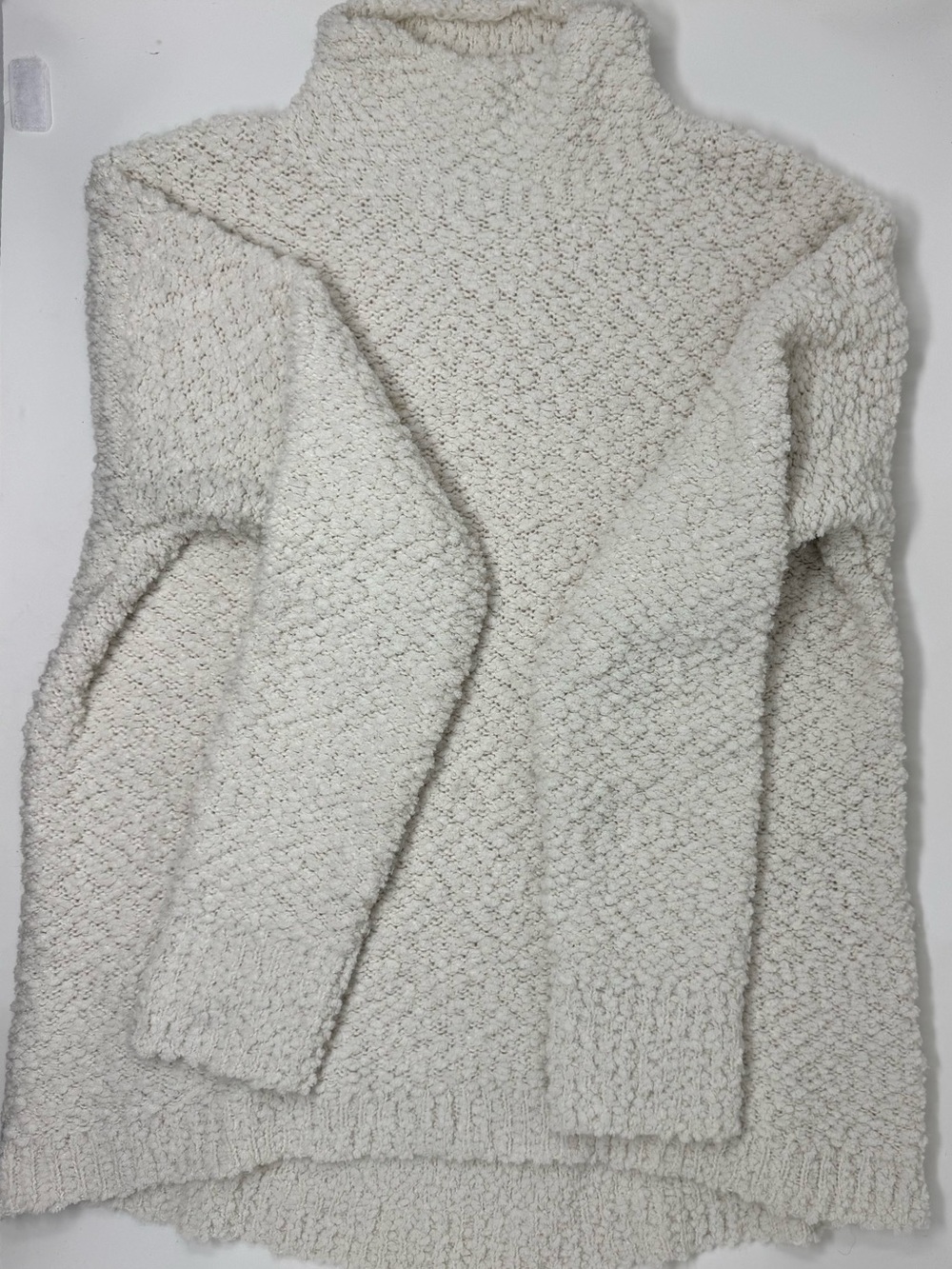 Cozy Cream Textured Funnel Neck Sweater